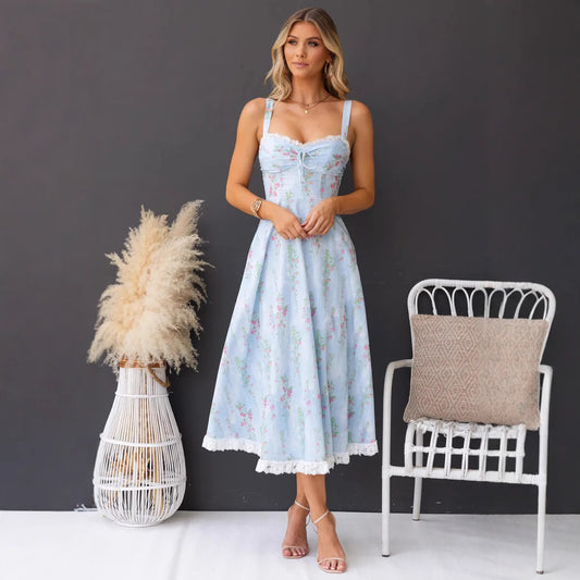 The Aurelia Lace-Trim Dress