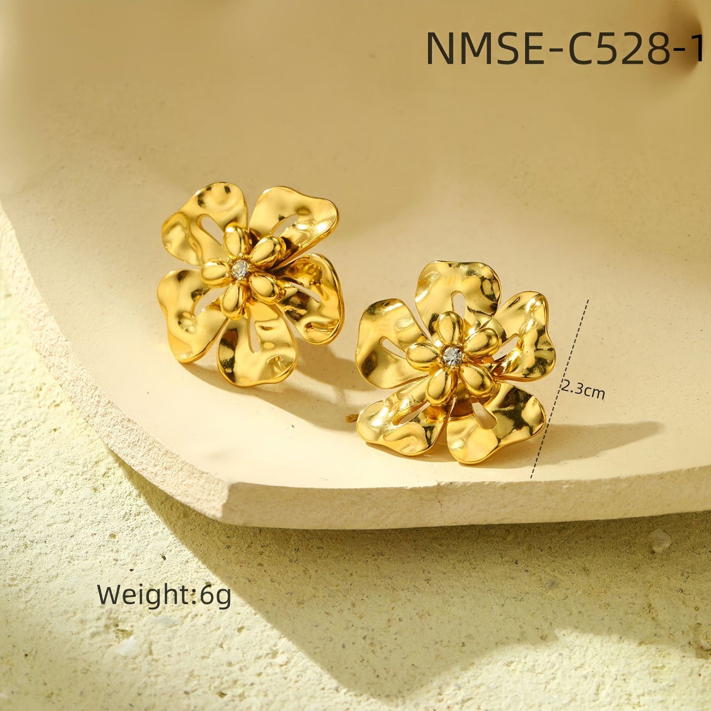 The Celeste Pearl Stainless Steel Earrings