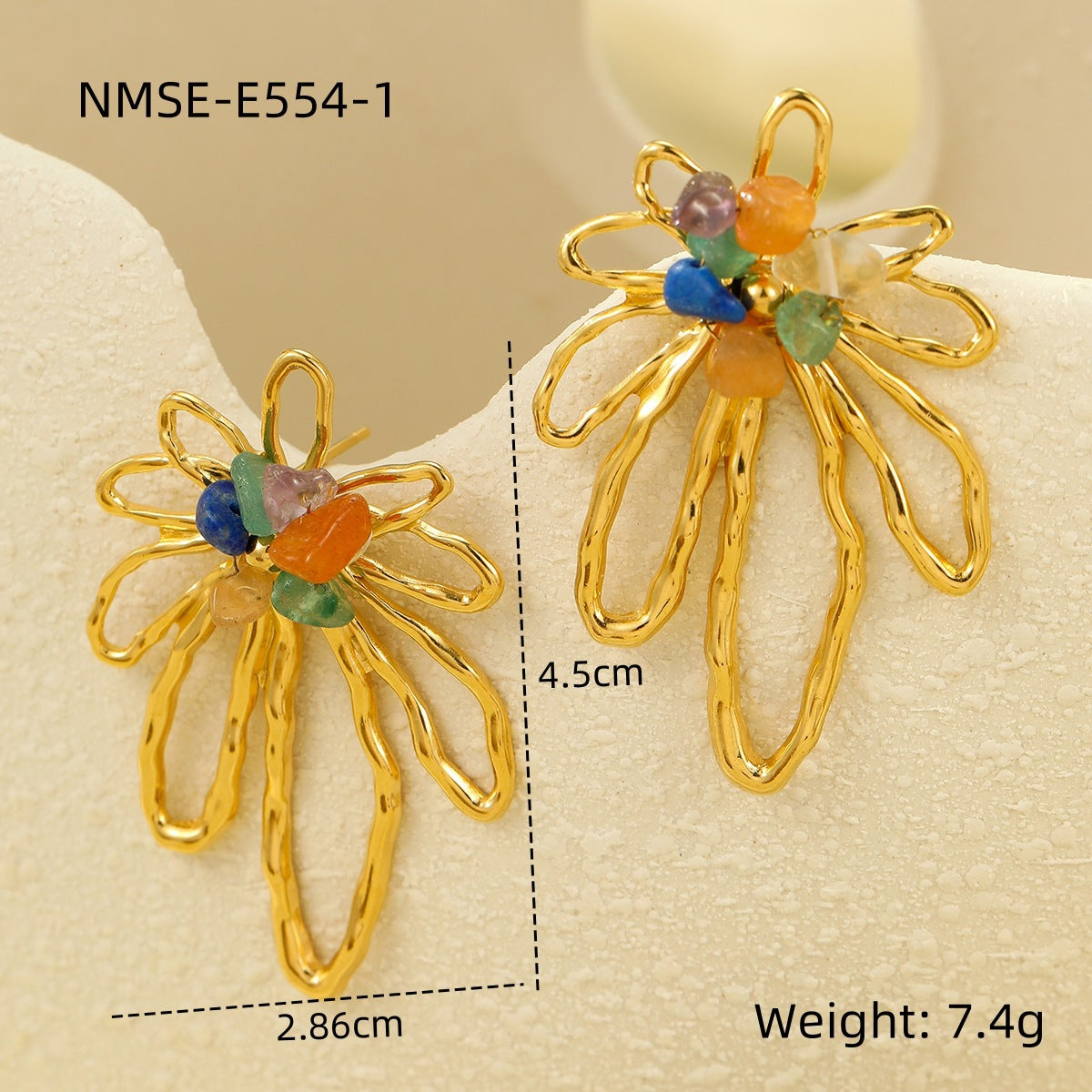 The Celeste Pearl Stainless Steel Earrings