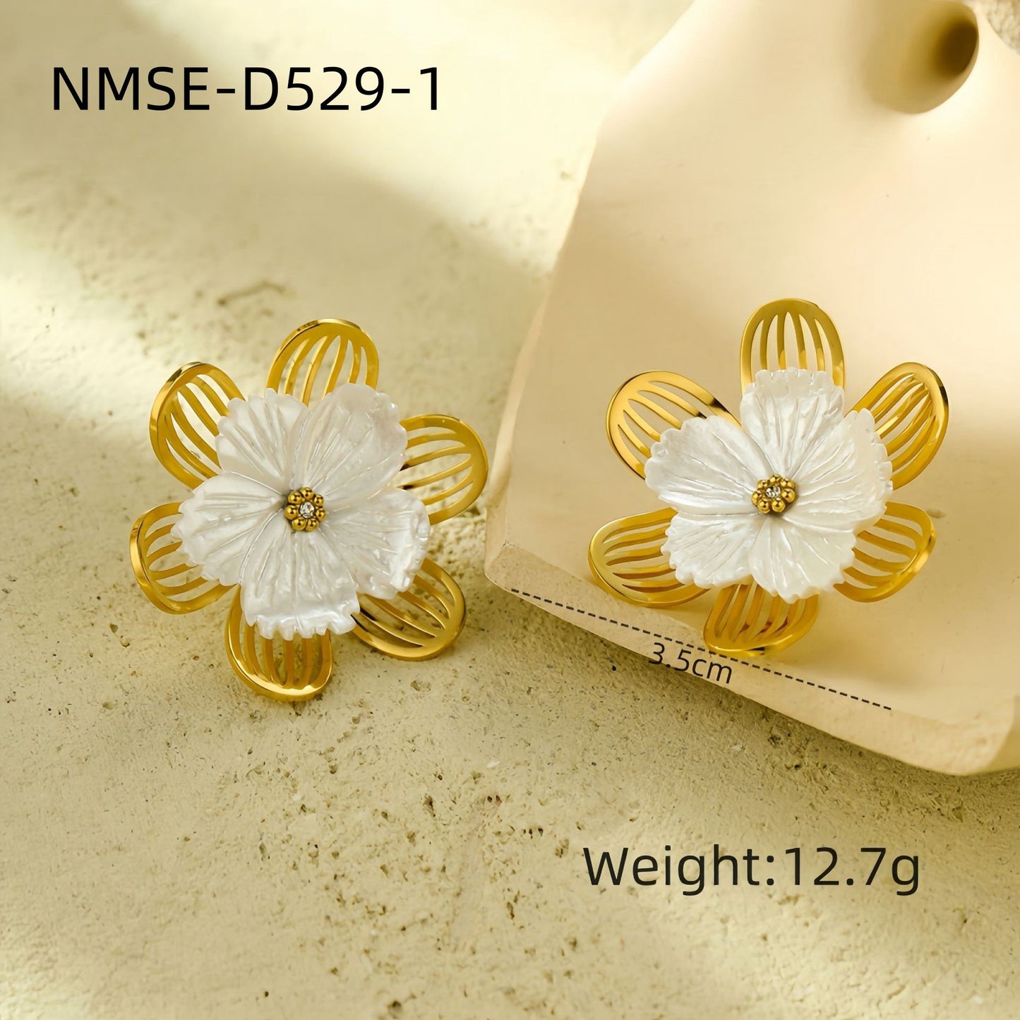 The Celeste Pearl Stainless Steel Earrings