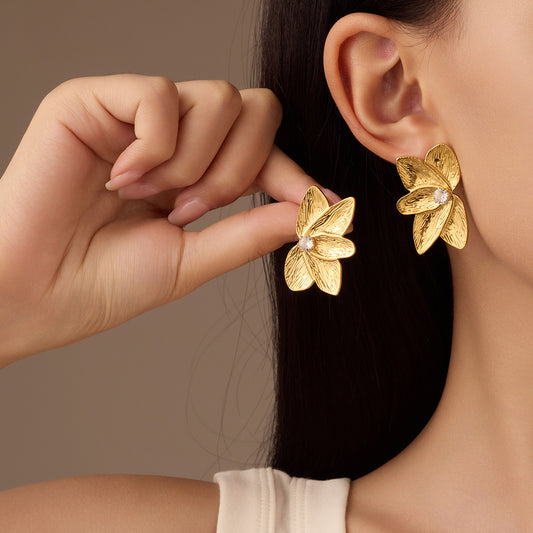The Celeste Pearl Stainless Steel Earrings