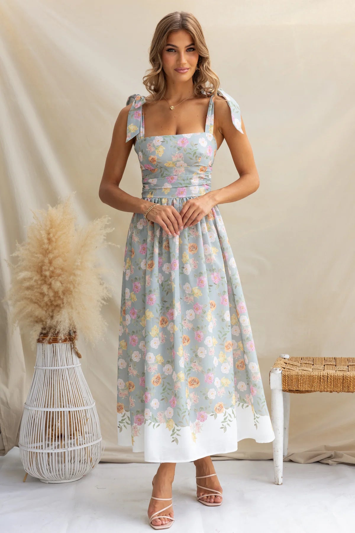 The Celestia Bow-Strap Dress