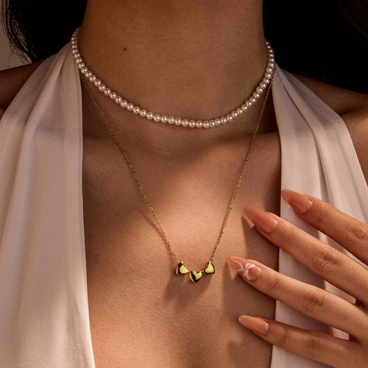 The Esme Layered Heart Necklace